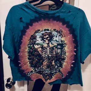 Liquid blue distressed Grateful Dead